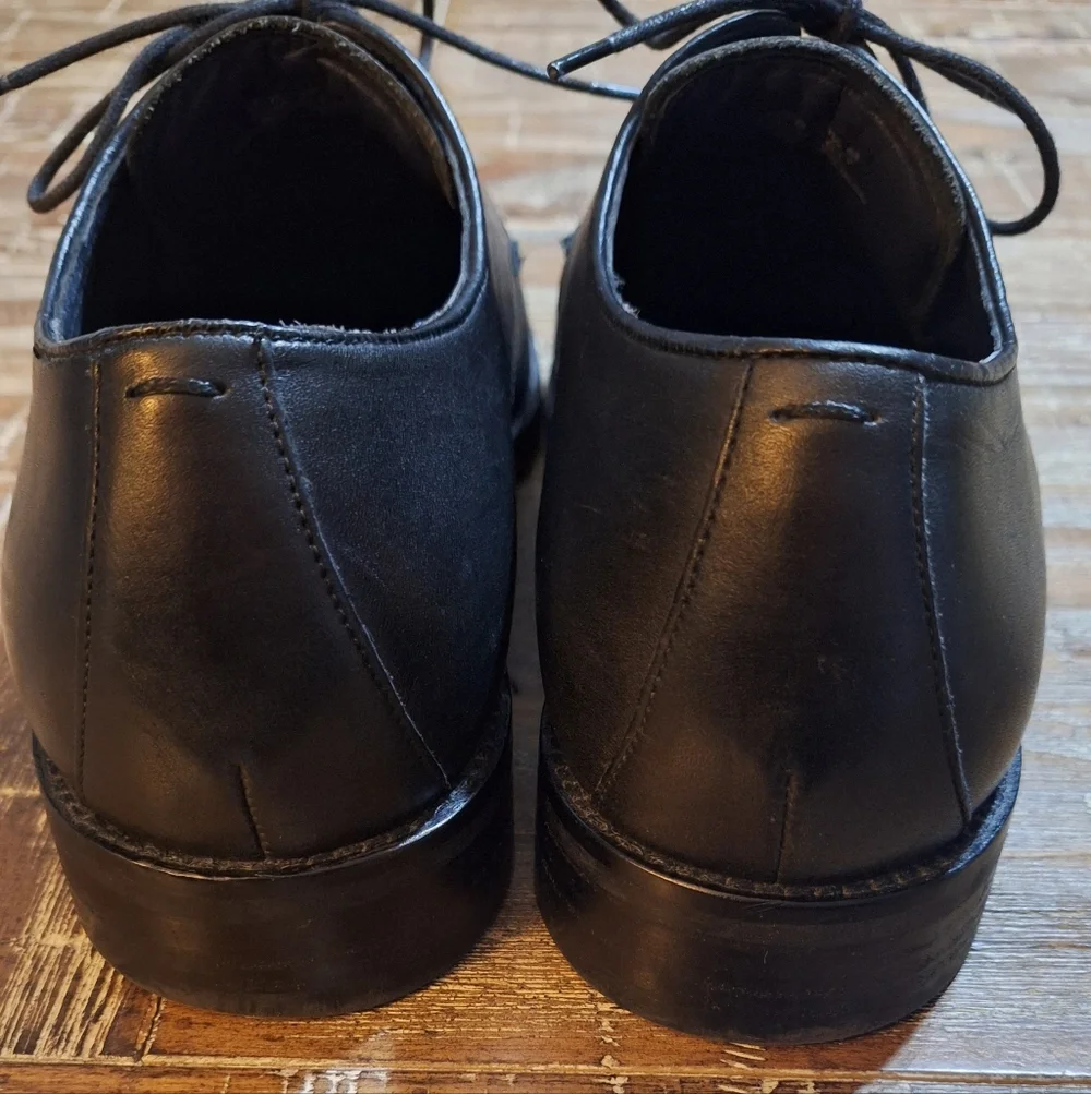 Cole Haan Men's Grand‎ Os Black Leather Oxford Lace Up Size 10.5 Dress Shoes